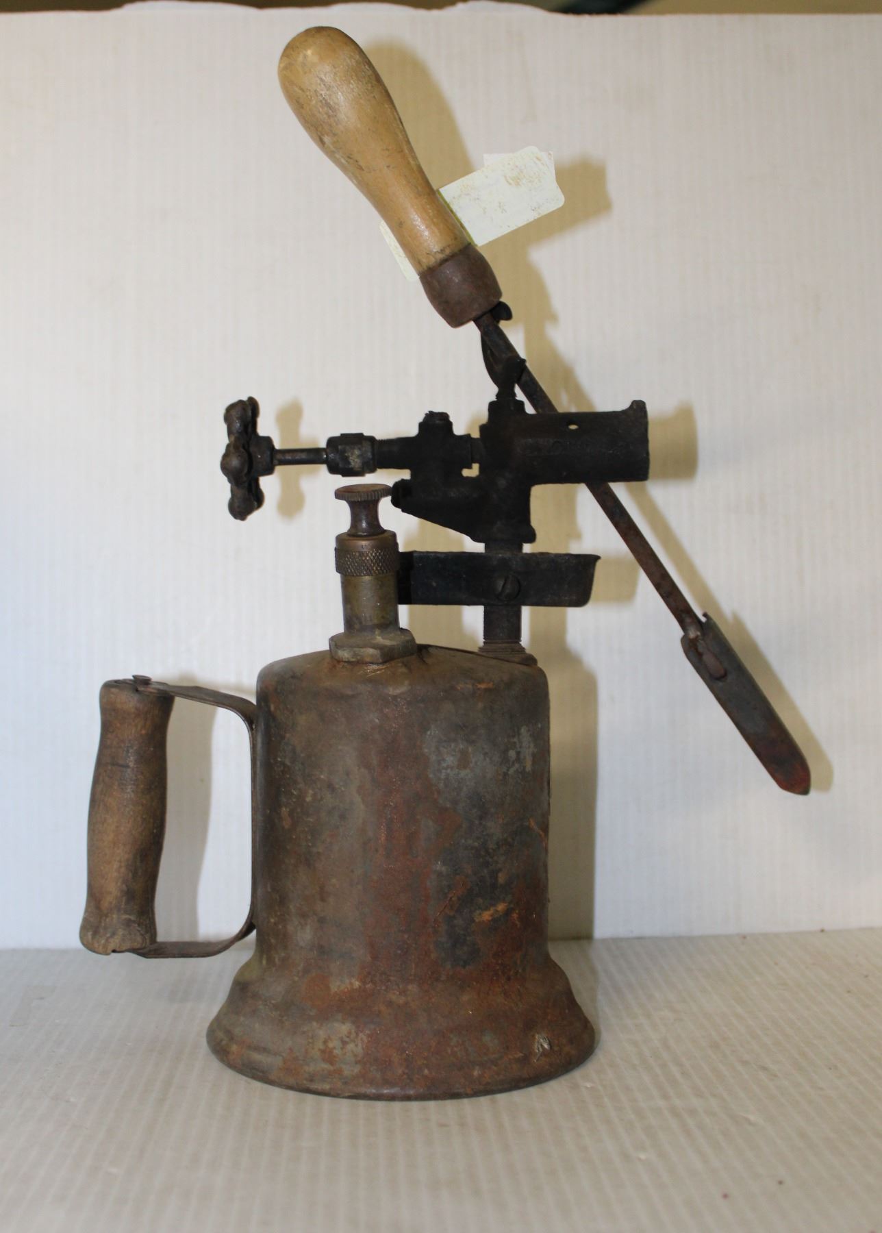 OLD BLOW TORCH WITH SOLDERING IRON