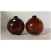 Image 1 : SET OF TWO AMBER GLASS BUOY'S