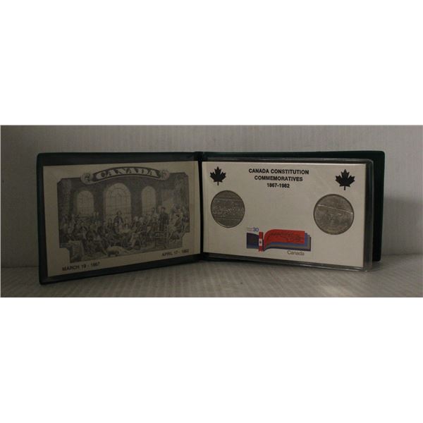 CANADA CONSTITUTION COMMEMORATIVE COIN + STAMP