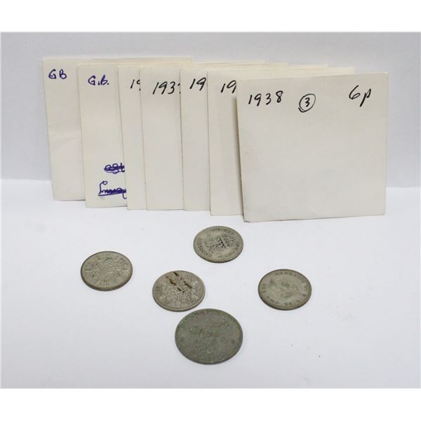 BUNDLE OF OLD PENCE CURRENCY - 5 PENCE + 6 PENCE