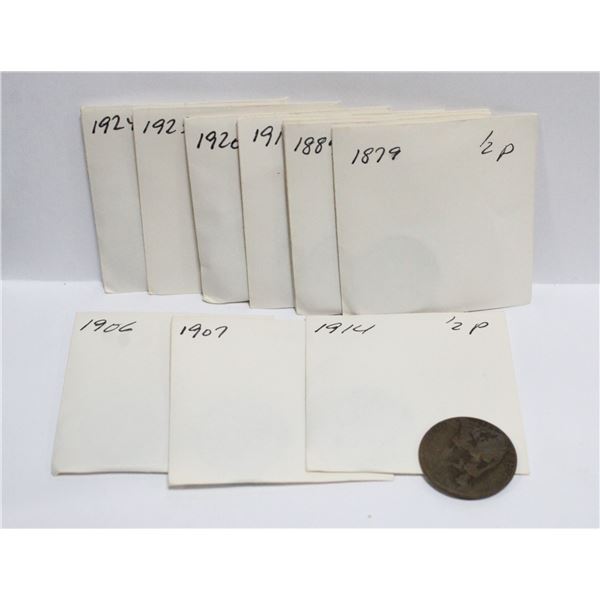 BUNDLE OF OLD PENCE CURRENCY - 1/2 PENCE