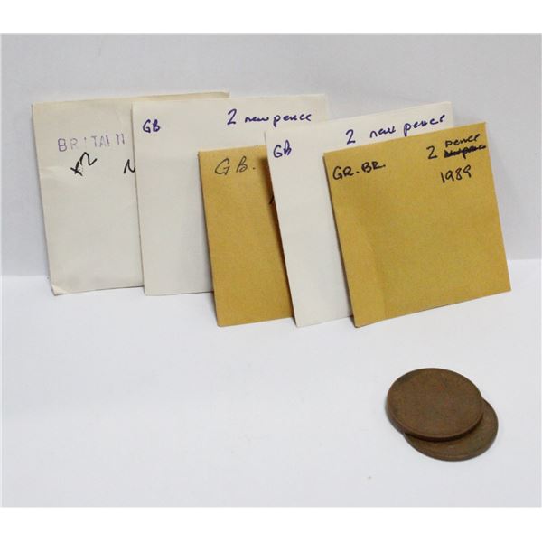 BUNDLE OF OLD PENCE CURRENCY - 2 PENCE