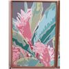 Image 2 : Qty 2 Floral Artwork Signed Norman D. Carby '92 in Wood Frames 25"x37"