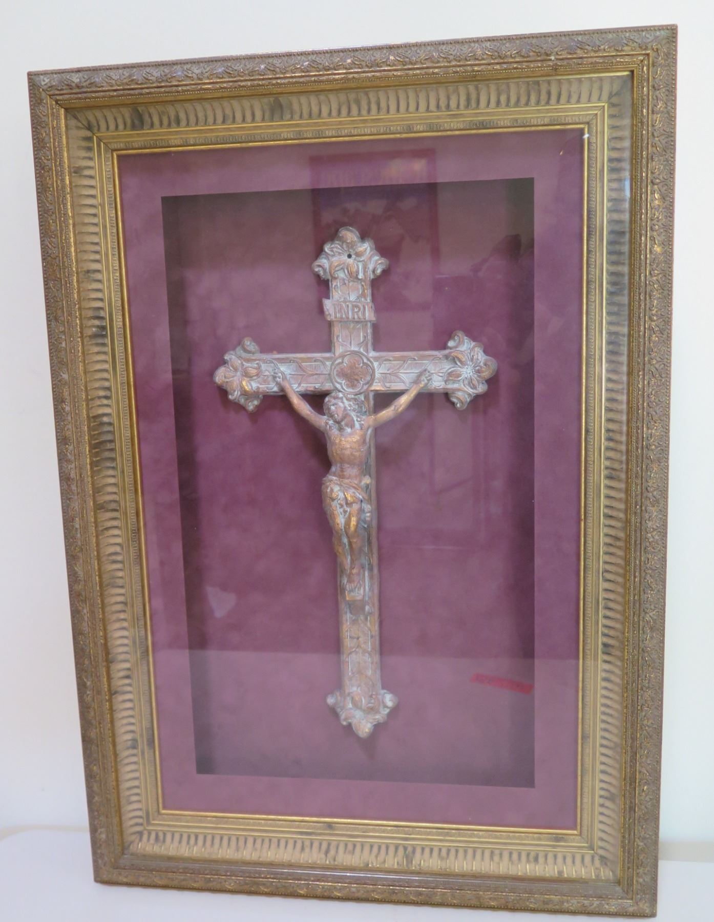 Jesus on the Cross Shadow Box Artwork in Frame 29
