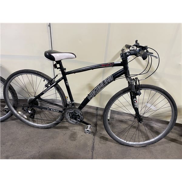 NAKAMURA ROYAL 9.1 BLACK FRONT SUSPENSION 21 SPEED HYBRID BIKE