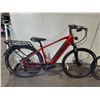 Image 2 : IGO 700 SERIES RED 8 SPEED FRONT SUSPENSION ELECTRIC BIKE WITH FULL DISC BRAKES (HAS BATTERY, NO