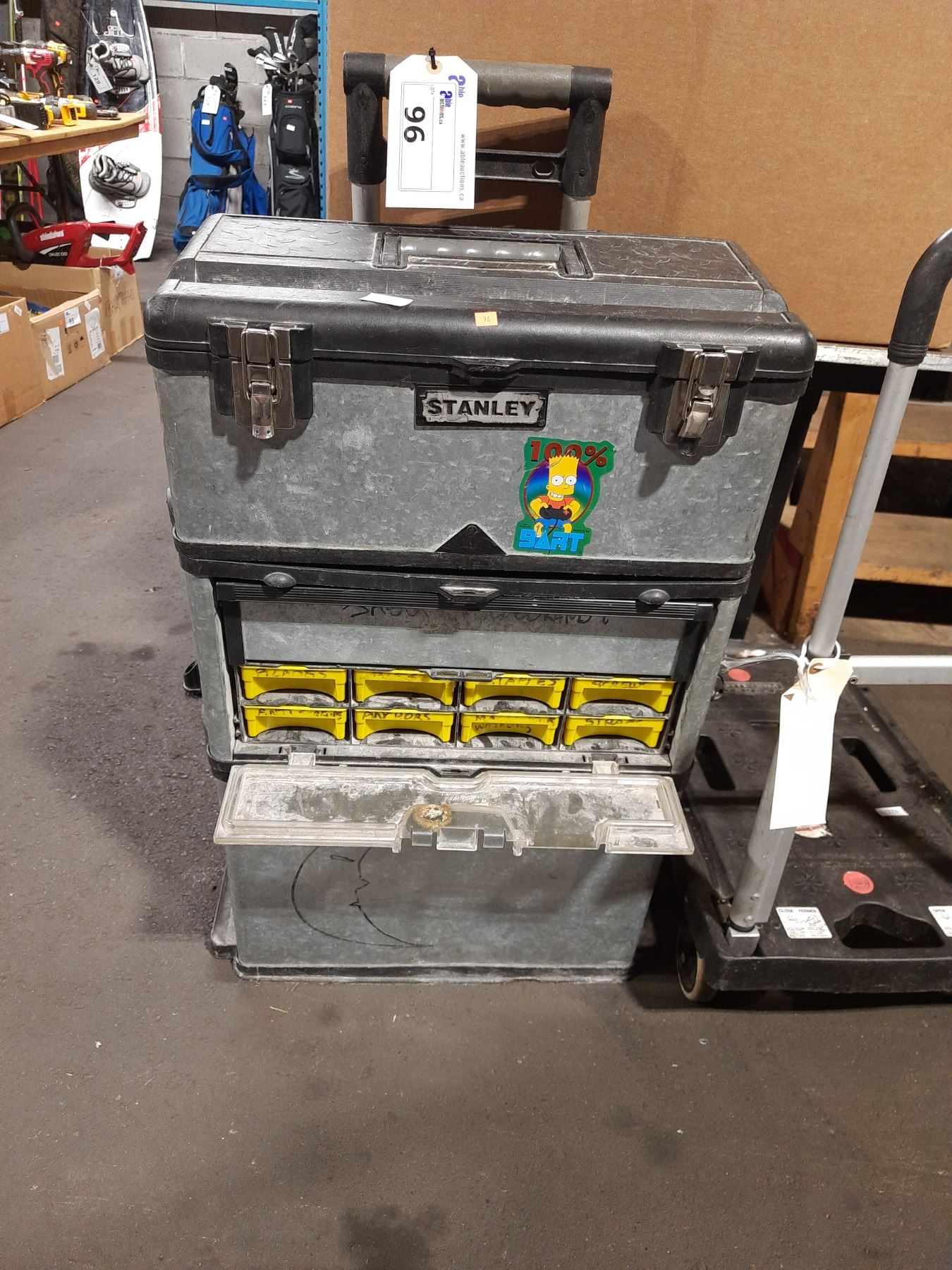 STANLEY MOBILE STACKING TOOL BOX & LIGHT DUTY HAND TROLLEY TRUCK CART