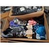 Image 2 : BOX OF ASSORTED CLOTHES, WOMEN'S BATHING SUITS, SHOES AND BOXER BRIEFS