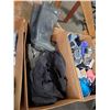 Image 2 : BOX OF WATER PROOF/RESISTANT CLOTHING, WET SUIT, AND STEEL TOE RAIN BOOTS MEN'S SIZE 11