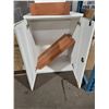 Image 2 : WHITE 30"W X 19.5"D X 39" H 2 DOOR METAL CABINET WITH 2 SHELVES