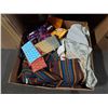 Image 2 : BOX OF ASSORTED TEXTILES & WALLETS