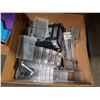 Image 2 : 3 BOXES OF PLASTIC ITEMS INCLUDING STACKABLE STORAGE BINS, ASSORTED FOOD STORAGE BOXES, STATIONARY
