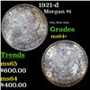 Image 1 : 1921-d Morgan Dollar $1 Grades Choice+ Unc
