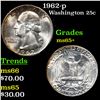 Image 1 : 1962-p Washington Quarter 25c Grades GEM+ Unc