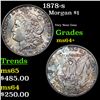 Image 1 : 1878-s Morgan Dollar $1 Grades Choice+ Unc