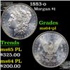 Image 1 : 1883-o Morgan Dollar $1 Grades Choice Unc+ PL