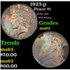 Image 1 : 1923-p Peace Dollar $1 Grades Select Unc
