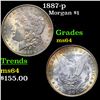Image 1 : 1887-p Morgan Dollar $1 Grades Choice Unc