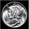 Image 2 : 1945-p Mercury Dime 10c Grades GEM+ Unc