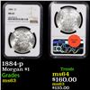 Image 1 : NGC 1884-p Morgan Dollar $1 Graded ms63 By NGC