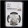 Image 2 : NGC 1884-p Morgan Dollar $1 Graded ms63 By NGC