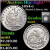Image 1 : ***Auction Highlight*** 1854-o Seated Half Dollar 50c Graded Select Unc By USCG (fc)