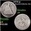 Image 1 : 1876-p Seated Liberty Quarter 25c Grades g, good