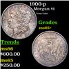 Image 1 : 1900-p Morgan Dollar $1 Grades GEM+ Unc