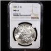 Image 2 : NGC 1885-o Morgan Dollar $1 Graded ms63 By NGC