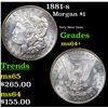Image 1 : 1881-s Morgan Dollar $1 Grades Choice+ Unc