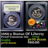Image 1 : Proof 1986-s Statue Of Liberty Modern Commem Half Dollar 50c Graded GEM++ Proof Deep Cameo By USCG