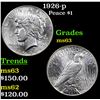 Image 1 : 1926-p Peace Dollar $1 Grades Select Unc