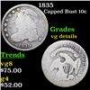 Image 1 : 1835 Capped Bust Dime 10c Grades vg details