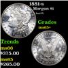 Image 1 : 1881-s Morgan Dollar $1 Grades GEM+ Unc