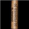 Image 4 : Mixed small cents 1c orig shotgun roll, 1917-s Wheat Cent, 1898 Indian Cent other end, Brinks Wrappe