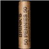 Image 4 : Mixed small cents 1c orig shotgun roll, 1917-d Wheat Cent, 1888 Indian Cent other end, Brinks Wrappe
