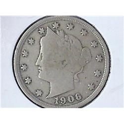 1906 Liberty "V" Nickel (VG+)