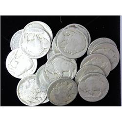 20 Undated Buffalo Nickels