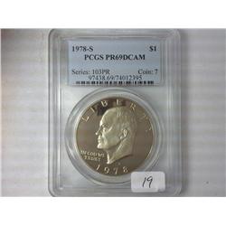 1978-S Ike Dollar PCGS PR69DCAM