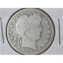 1916-D Barber Quarter