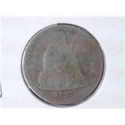 1842 Seated Liberty Dime
