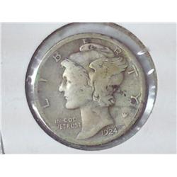 1924 Mercury Dime