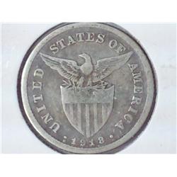 1918-S US/Philippines Twenty Centavos (Silver)