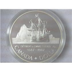 1987 Canada Davis Strait .500 Silver Proof Like