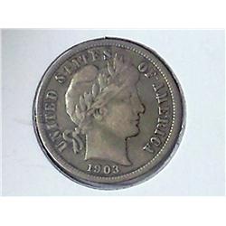 1903 Barber Dime (Fine Plus)