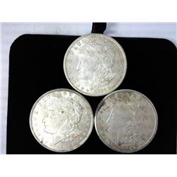 1921, 1921-D And 1921-S Morgan Silver Dollars