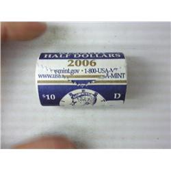US Mint Roll 2006-D Kennedy Half Dollars (UNC)