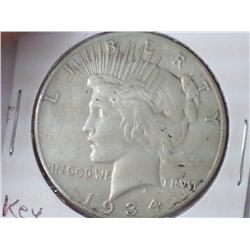 1934-S Peace Silver Dollar (Key Date)