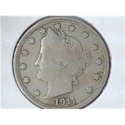 1911 Liberty "V" Nickel (VG+)