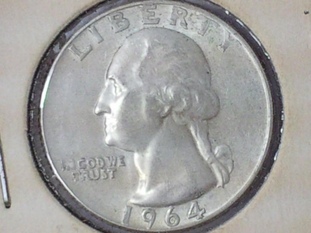 1964D Washington Silver Quarter (Filled D)